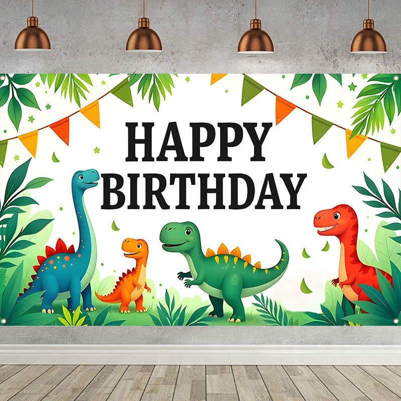 新しいアマゾンブルー誕生日パーティー背景バナー誕生日背景装飾旗写真撮影吊り旗|undefined
