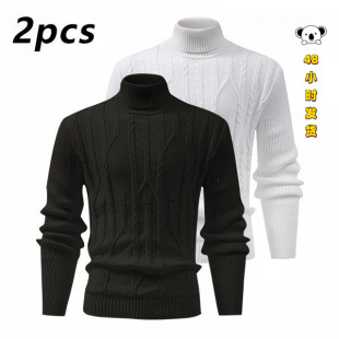 N 37728 Solid Color Knit Sweater Men ��ɫᘿ���