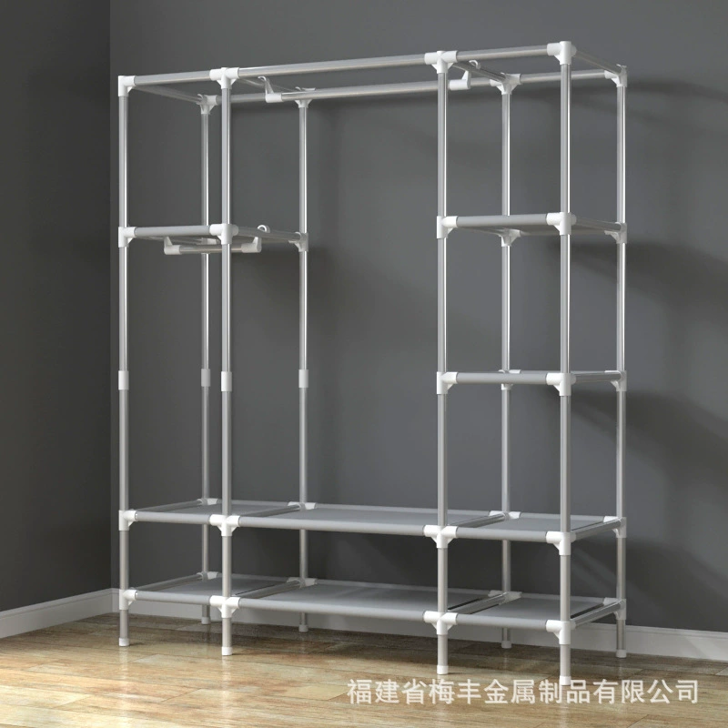 Large 150CM Double Wardrobe with 4 Storage Boxes, Simple Assembly, Multiple Color Options