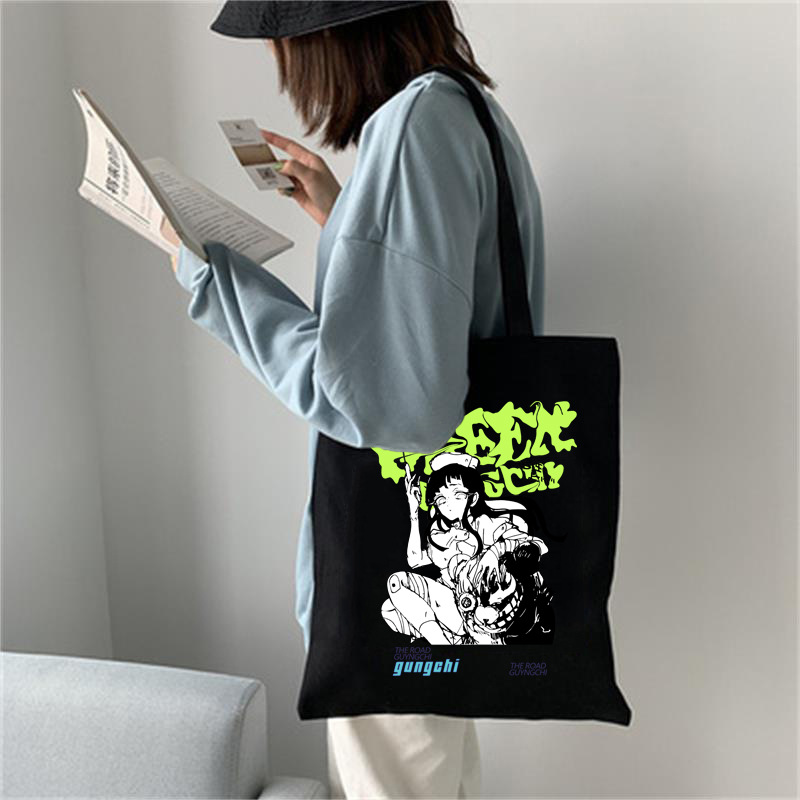 跨境外贸动漫y2k女生帆布包原宿单肩包学生时尚手提购物袋现货