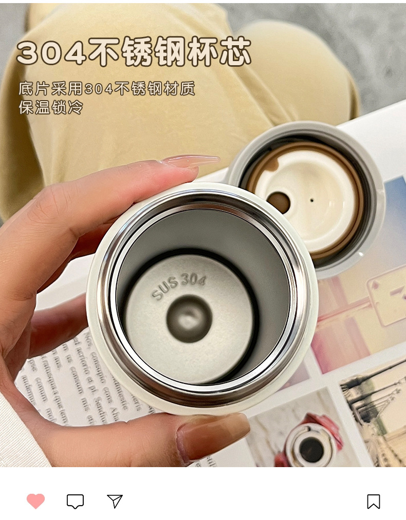 Yongkang han versión simple thermal cup para niñas cute bounce cover recta copa de agua 2023 nuevo producto pequeño y portátil taza de agua pic 31