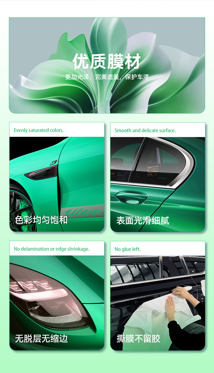 Kucai Colorppf Color-Changing Film Dry-Adhesive Tpu Color-Changing Film Ppffilm Supports Oem and Custom Brands
