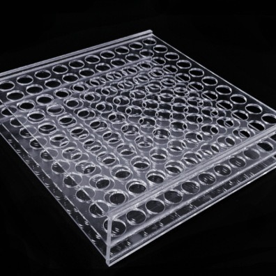 有机玻璃核酸检测病毒采样管架孔径17mm18mm 50孔96孔100孔试管架