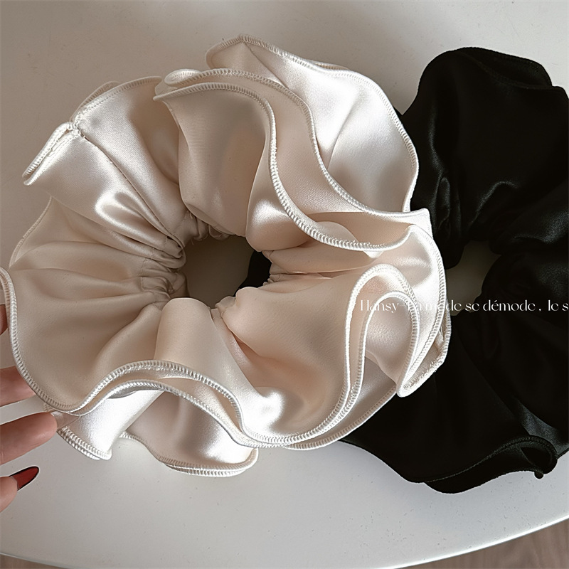 advanced texture satin tree fungus-like lacework sausage ring hair ring headdress hair accessories for tying up the hair lace headband korean style headdress flower