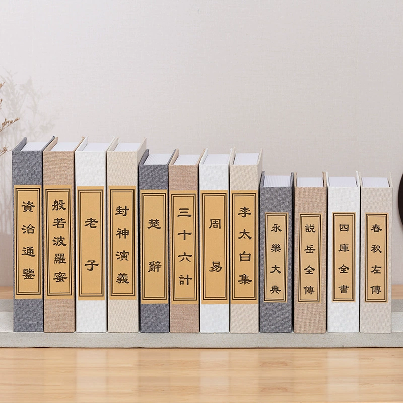Книжная полка, реалистичные реквизиты, украшения для офиса, китайский стиль