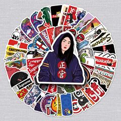 60 Funny Hip-Hop Luggage Sticker Laptop Motorcycle Skateboard Car Phone Waterproof Sticker