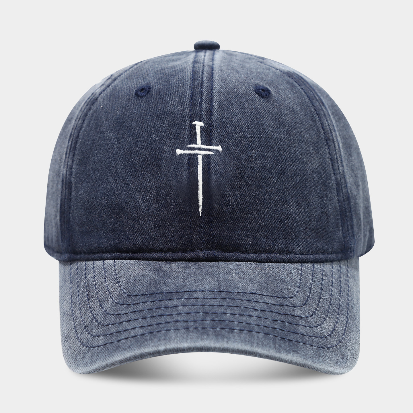 Cruz de uñas sombrero hombres y mujeres diversión ajustable suave superior lavado vintage algodón bordado Cruz gorra béisbol moda image 20
