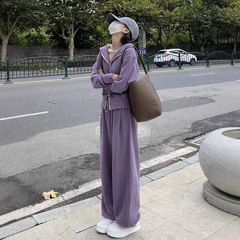 盐系运动服套装女秋季学生韩版宽松时尚洋气减龄卫衣休闲两件套潮