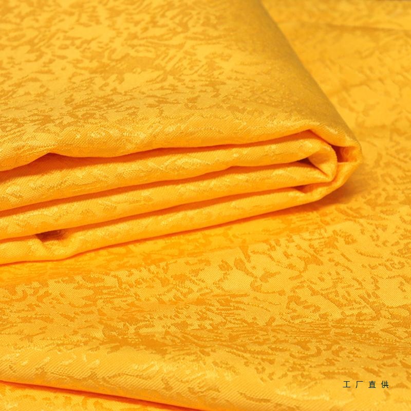 Buddha Table Cloth, Buddha Table Cloth, Yellow Red Silks and Satins Cloth, Buddha Hall Decorative Pattern Cloth, Yellow Cloth, Buddha Hall Background Cloth