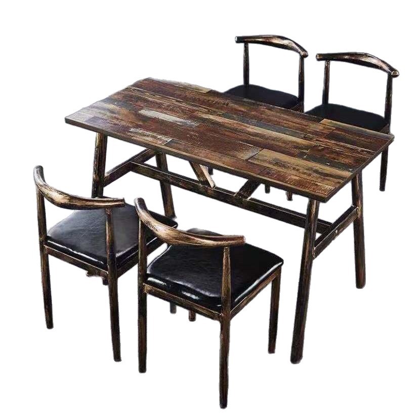 Restaurante de restaurante restaurante restaurante de fideos mesa de comedor snack barbecue hot pot restaurante de comida rápida mesa y silla combinación de mesa de comedor económico