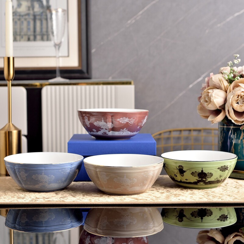 Ginori Italian 1735 Oriental Porcelain Large and Small Plates Salad Bowls Rice Bowls Soup Bowls Noodle Bowls Full Gift Box Packaging