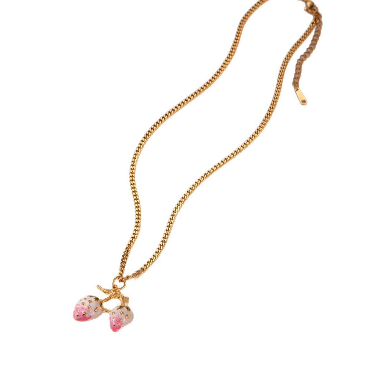 Summer Strawberry Fruit Necklace For Women