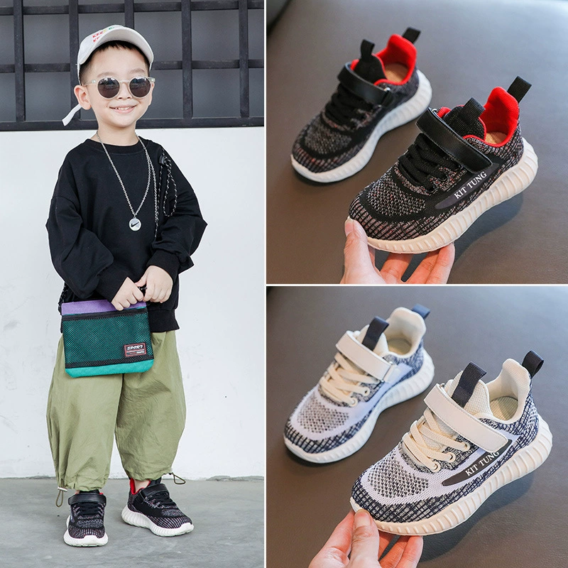 Детские спортивные кроссовки 2025 года, весна-осень, новая коллекция, корейский стиль, модные кроссовки для девочек, легкие детские кроссовки из трикотажа, оптом