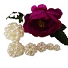 Earrings from pearl, bag accessory, 3-4mm