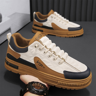 Cross-border plus size fashionable all-match low-top work shoes spring and autumn outdoor men's platform sports shoes casual sneakers