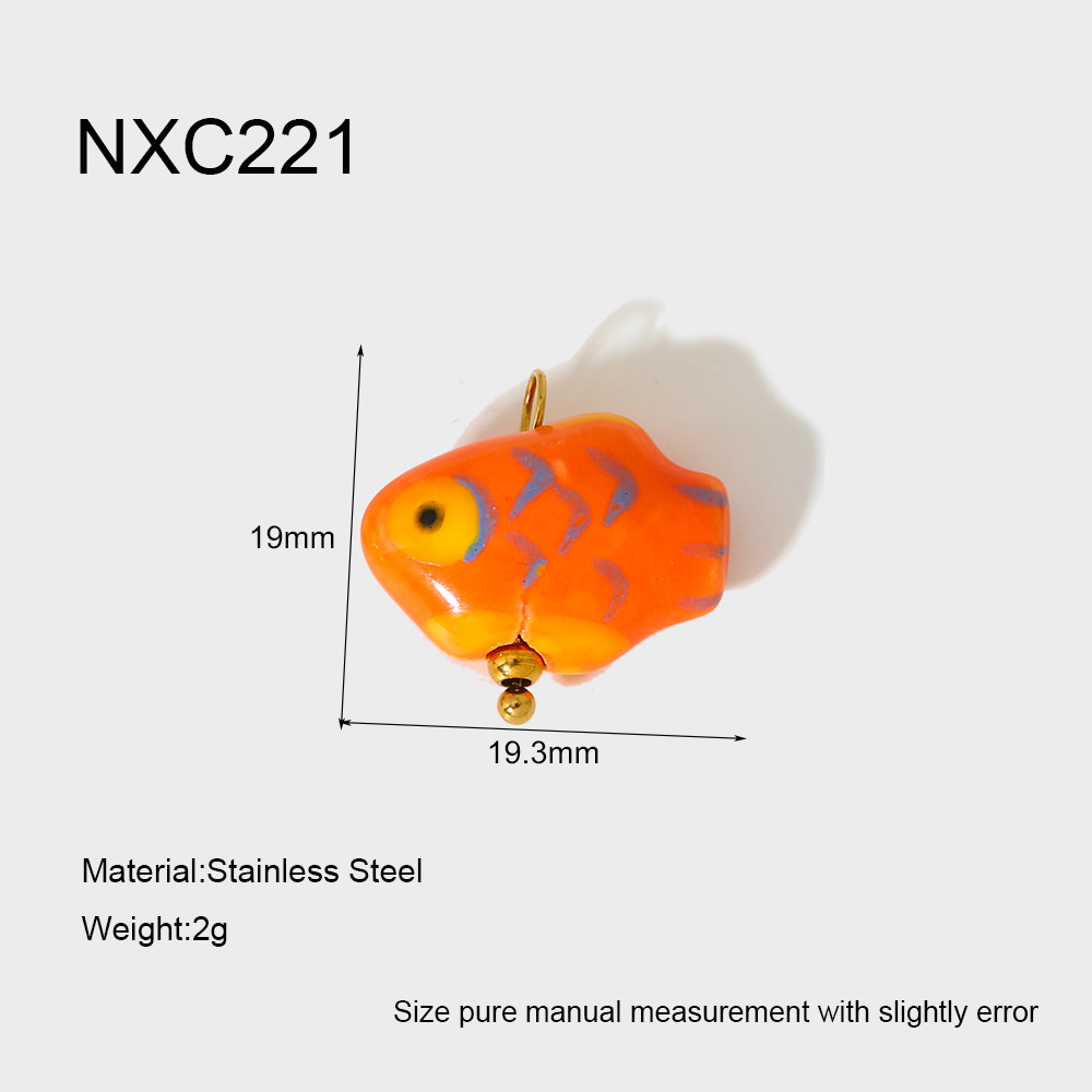 2g Weight 0.03µm-0.05µm Gold Plating Thickness PVD Coated Gold Plating Process Pendant Jewelry Making Type 18K Real Gold Plated Plating Material 1 Piece Quantity ceramics Material Starfish, Dolphin, Fish Pattern Cute, Marine Style Style Irregular Craft 1 Piece Ceramics Starfish Dolphin Fish Polished DIY Ornament Accessories Pendant 12