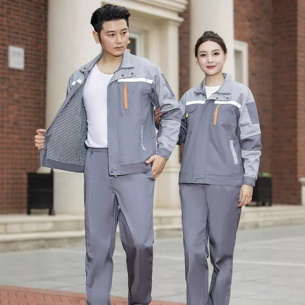 秋冬季新款工作服男装双层加厚耐磨劳保服长袖套装工厂地工装定制