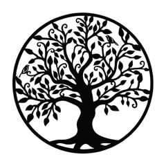 跨境牆面金屬剪影家居牆面裝飾壁掛激光切割鐵藝生命之樹藝術掛件