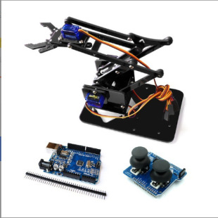 Arduino, acrylic mechanical robot, 4 degrees of freedom, DIY