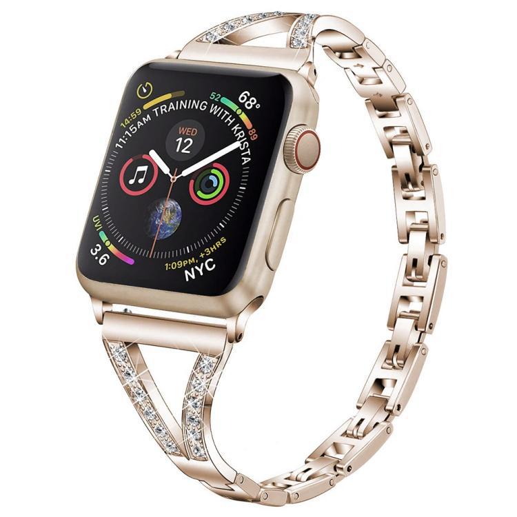 Correa de reloj de Apple con diamantes trenzados en herringbone para Apple Watch pulseras de acero inoxidable multimodelo