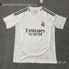 サッカーユニフォーム 2425 レアル・マドリード ホーム 半袖Tシャツ メンズ サッカークラブ ジャージ プリント入り 速乾性 通気性