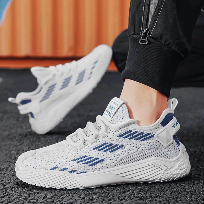 Zapatos de hombre de la estación europea en vivo de malla de verano transpirable zapatos deportivos casuales para estudiantes de fondo grueso de todo fósforo para aumentar los zapatos de papá