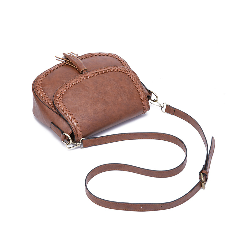 Women'S Gender Vintage Style Style Square Shape Large Size Women's Large All Seasons Pu Leather Vintage Style Saddle Bag
