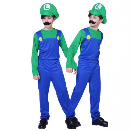 马里奥超级玛丽万圣节服装表演cospla服饰扮演派对服
