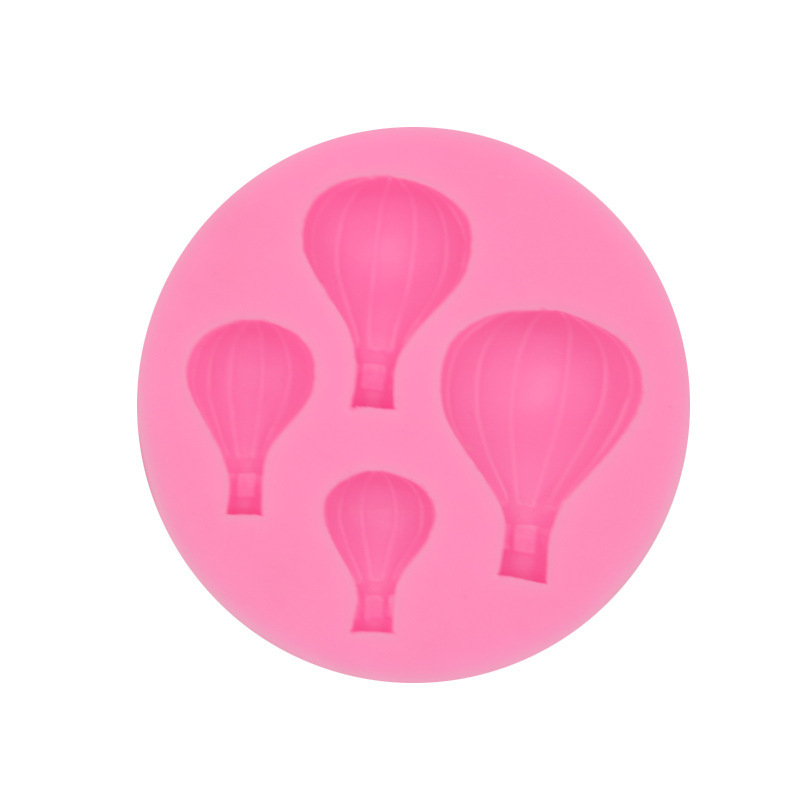 Dibujos Animados globo de aire caliente molde silicona DIY hecho a mano chocolate fondant cake decoración hornear arcilla epoxi