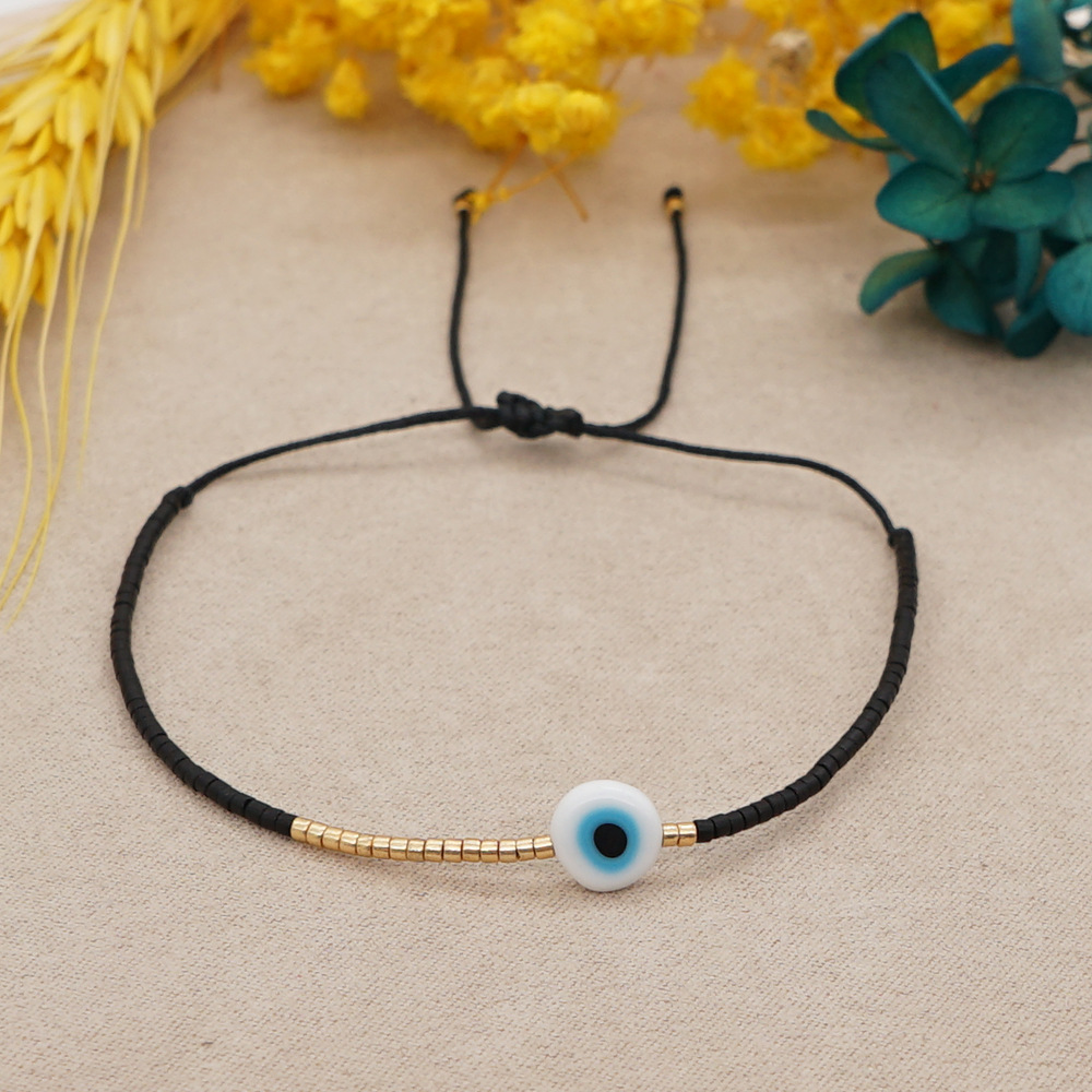 Pulsera De Pareja Con Cuentas Lucky Eyes De Vidrio Bohemio Simple display picture 4