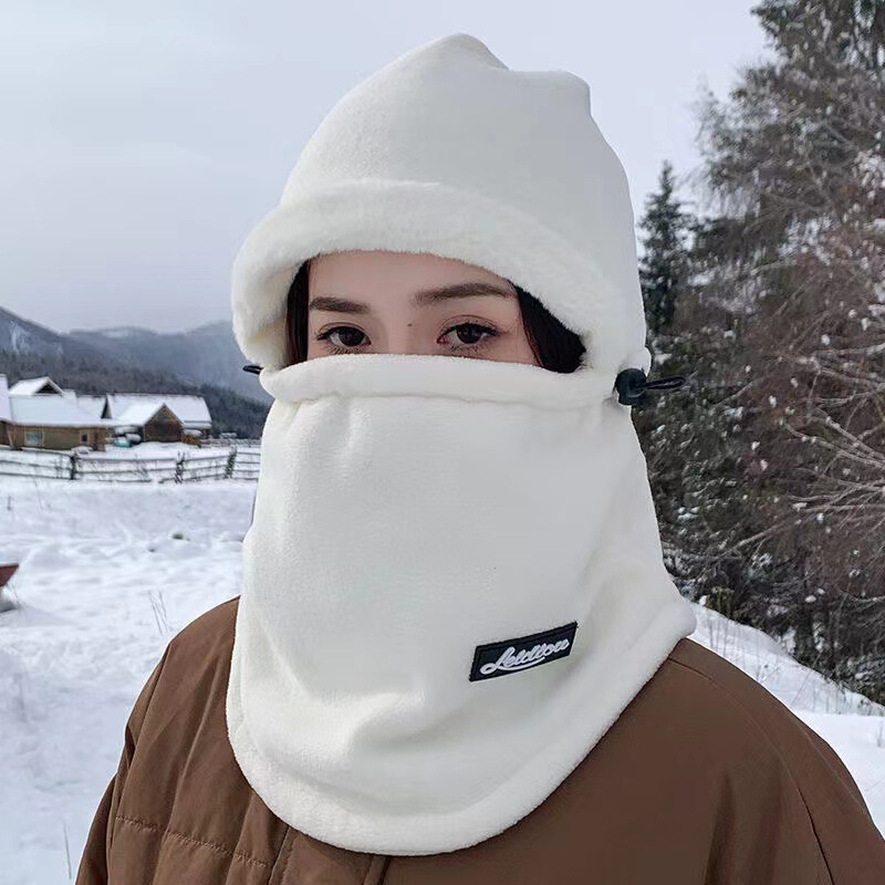 帽子女冬季新款围脖包头一体护耳电动车骑行保暖帽防风防寒骑行|undefined