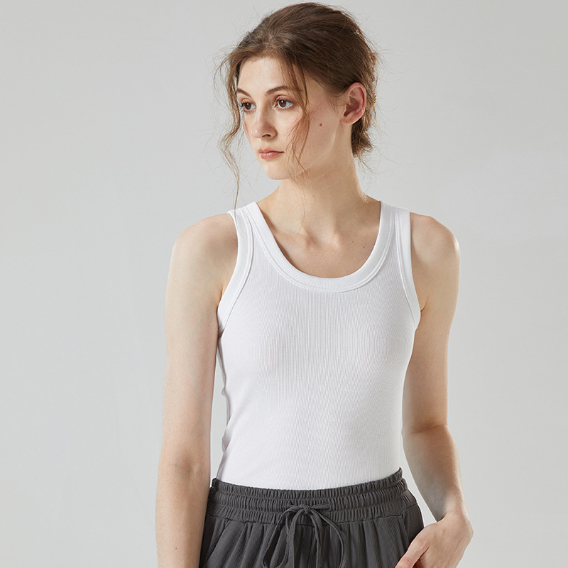 Classic 2025 New Threaded Cotton I-Shaped Vest for Women with Bottoming to Cover Side Breasts and Suspbottomer Intimates for Women to Wear Outside in Summer