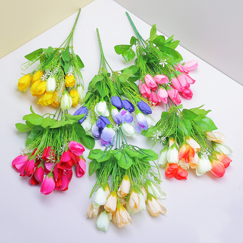 Flores falsas flores de seda para el hogar de bodas linternas flor decoración props magnolia brotes de nieve tulipan flores falsas ramo de flores