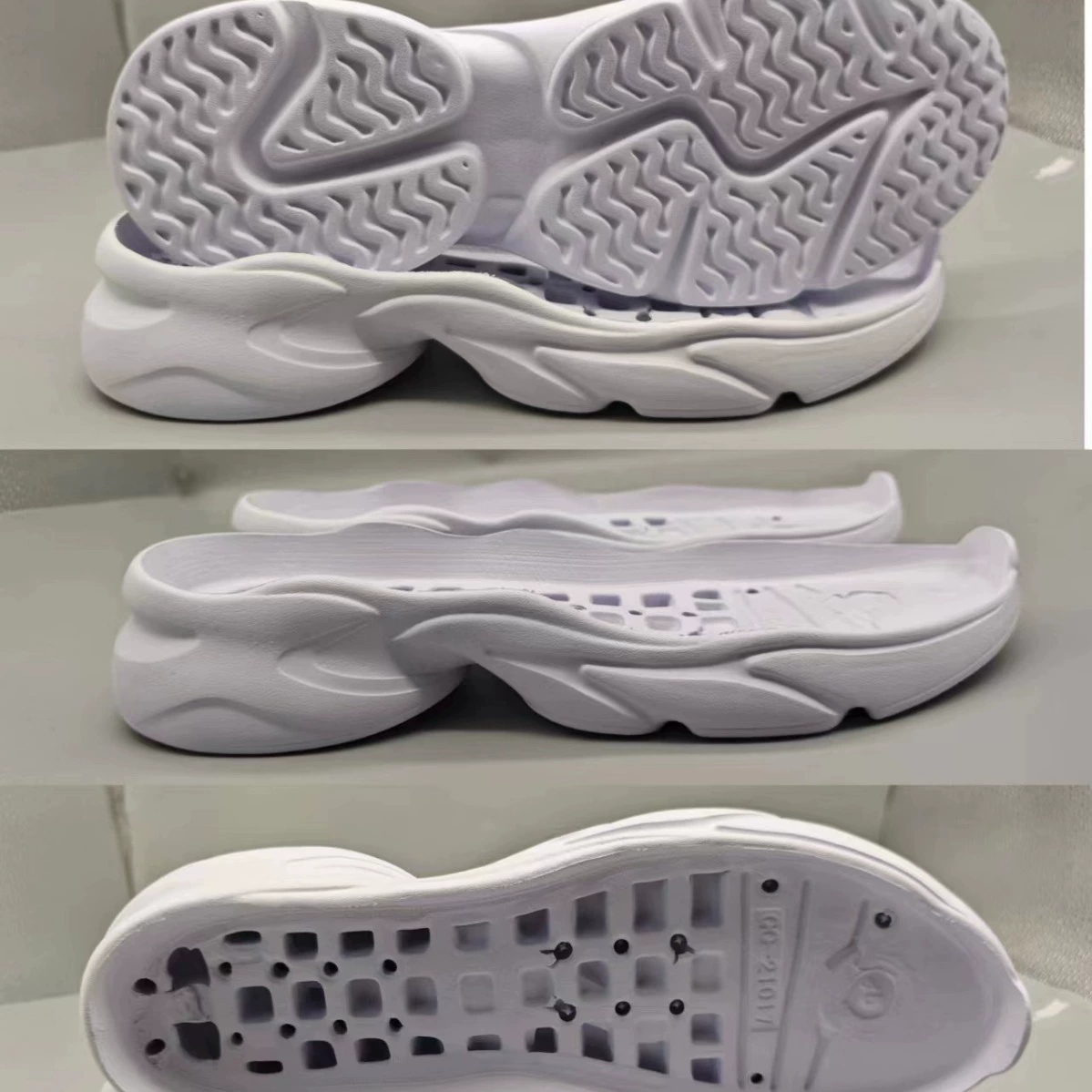 3D повседневная спортивная подошва в корейском стиле, белая подошва для обуви, пенопластовая повседневная спортивная подошва, износостойкий легкий материал для обуви, оптовая продажа
