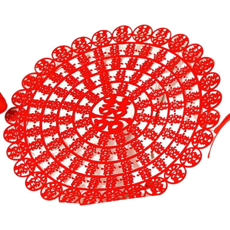 Свадебные принадлежности для свадьбы нетканые прикроватные счастливые слова цветок вырезанные из бумаги наклейки на стены костюм украшение свадебной комнаты