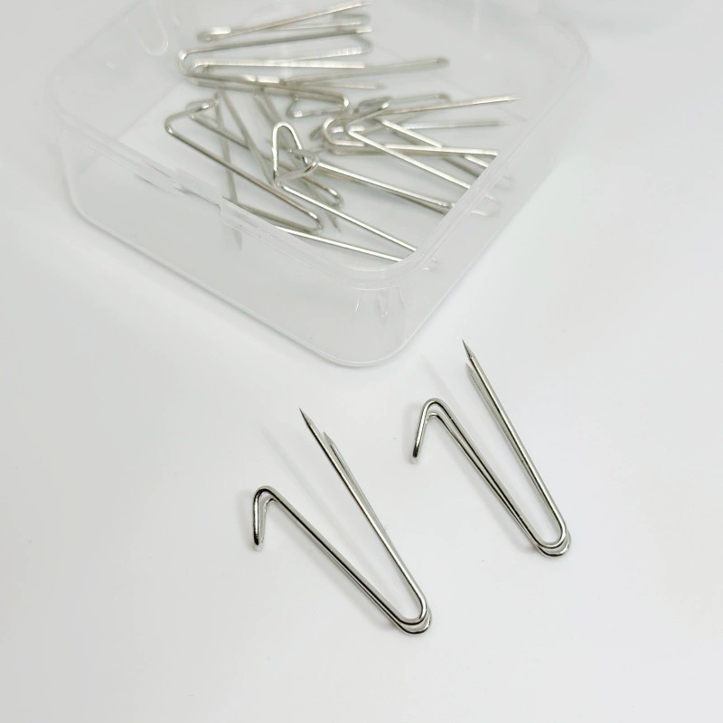 Factory wholesale W-shaped hooked backboard fabric wall hook hanging decoration invisible double-point needle M-shaped hook