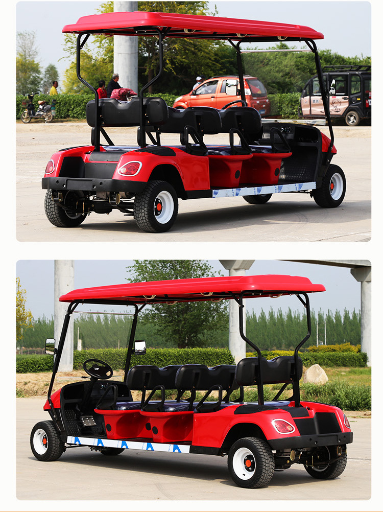 Factory direct supply 6-seat electric sightseeing bus four-wheel tourist attractions hotel homestay reception ferry golf cart