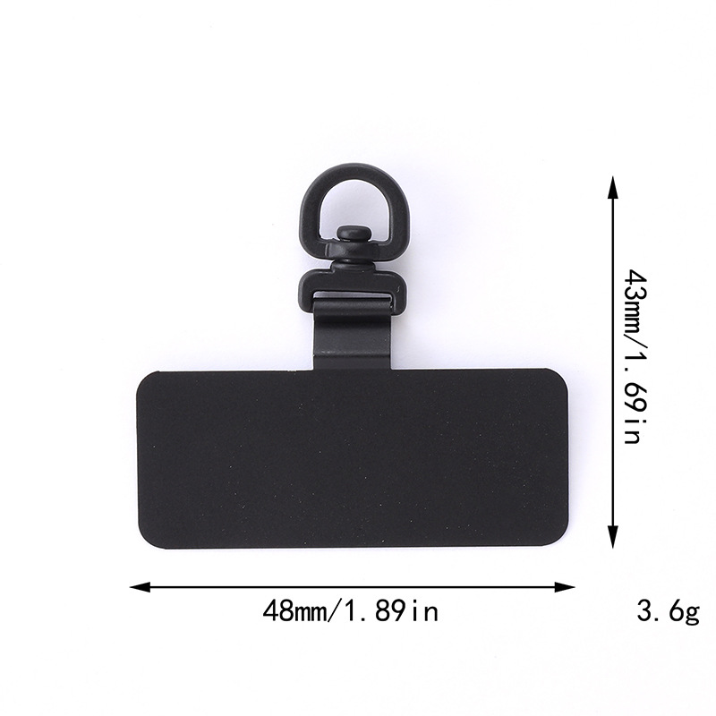 Nuevas juntas de teléfonos móviles tarjetas de acero inoxidable de metal 360 grados clip giratorio anti-perdida juntas de cuerda de teléfono móvil