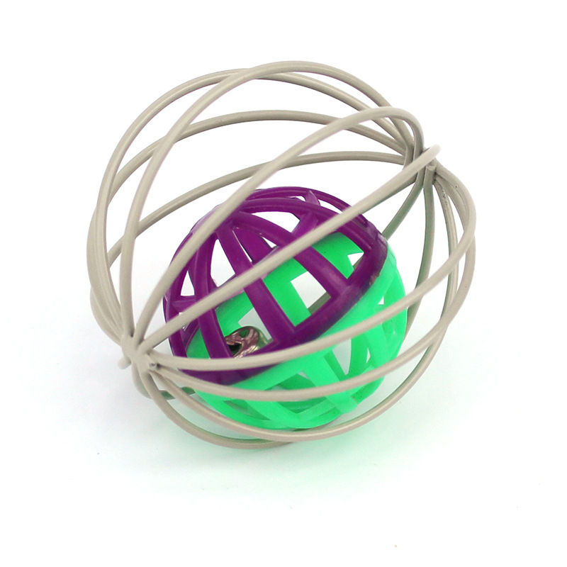 Jaula bola gato juguete Bell Ball auto-Hola juguete gato rascarse bola divertido gato bola interactiva mascota Bola de juguete