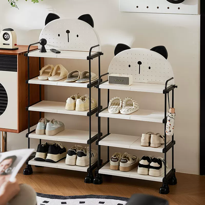 小猫咪鞋架家用门口新款鞋架子入户多层防尘鞋子收纳架放包包层架