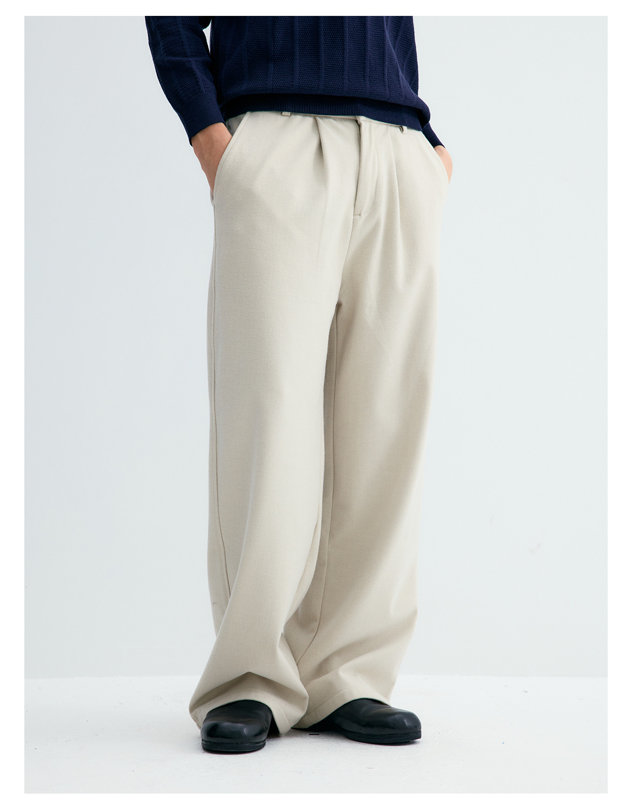 UNF Straight-Leg Drape Trousers