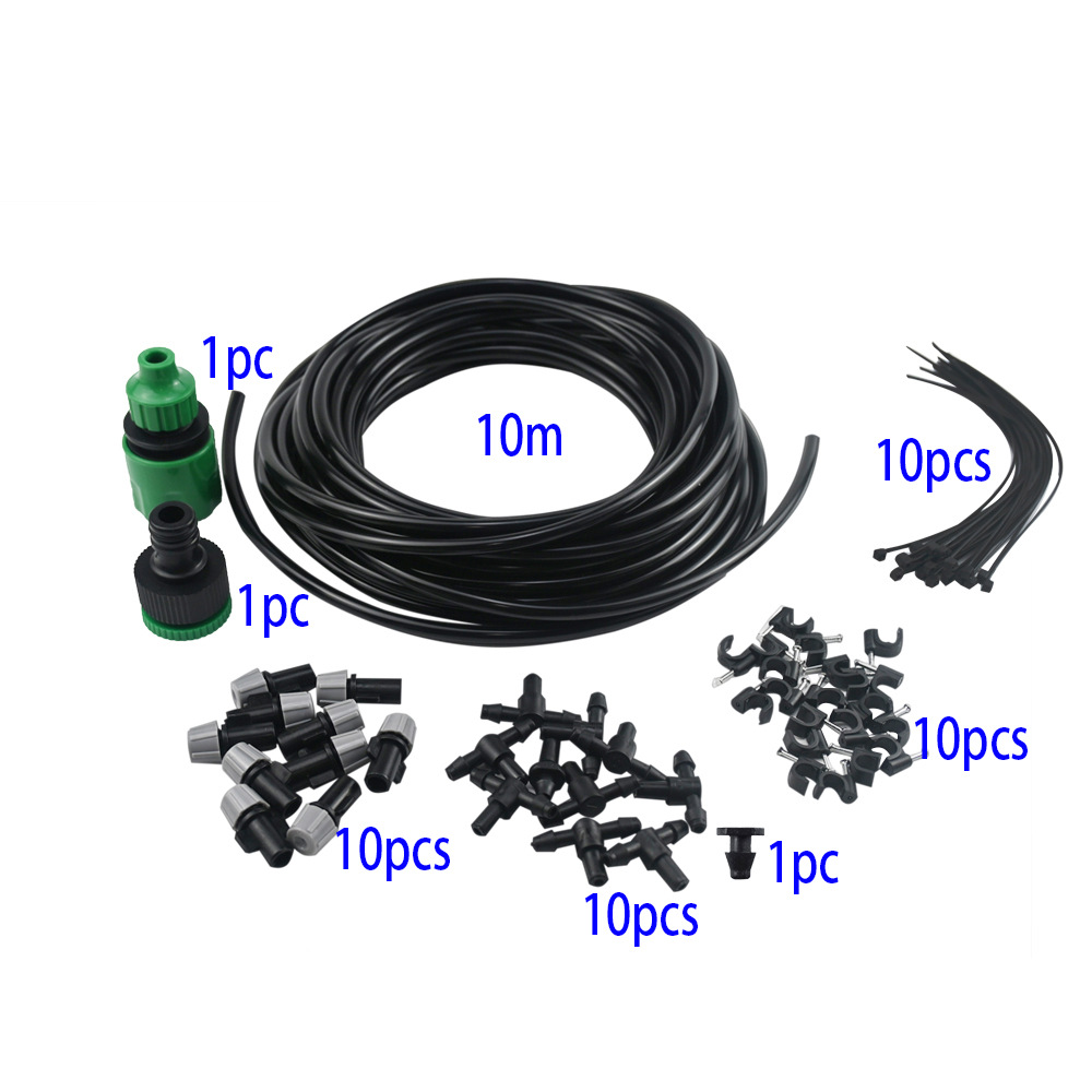 Sistema de pulverización de enfriamiento por pulverización de agua de atomización gris para riego automático de artefactos de flores jardinería equipo de riego image 16