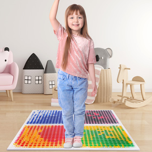 Creative Fun Durable Surface Sensory Liquid Floor Tiles Household Liquid Floor Security Educational Toys 4 Pieces