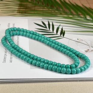 Live supply associated ore second generation turquoise 108 magnesite optimized turquoise old straight barrel beads