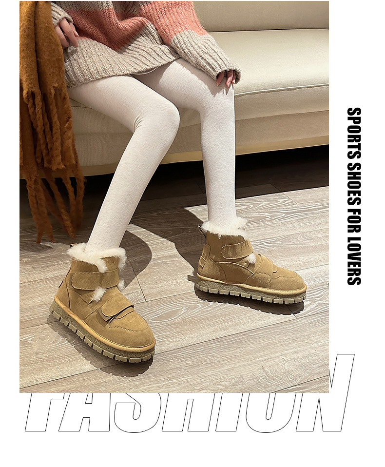 Women's Snow Boots With Thick Soles And Velvet Lining For Winter_voghion.com