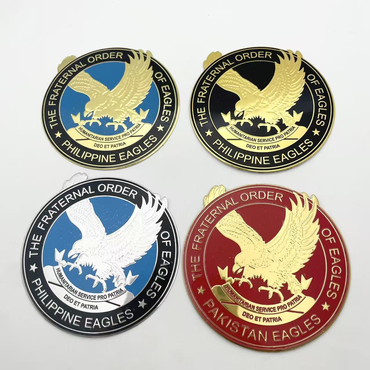 Cross-border metal car logo Eagle totem metal body sticker Sea Eagle Philippine Eagle car motorcycle