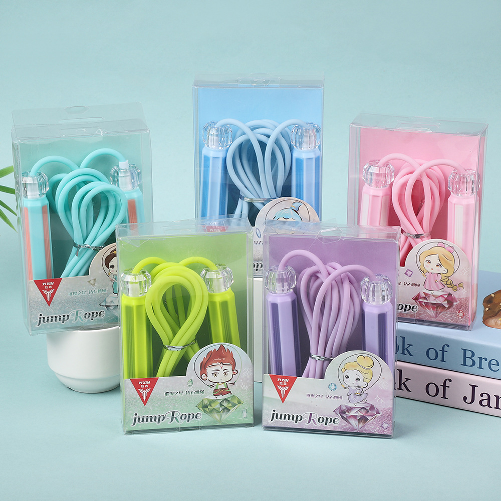 Portable Pvc Eco-Friendly Jump Rope for Aerobic Fitness, Adjustable Length, Sports Equipment, Colorful Jump Rope with Handles