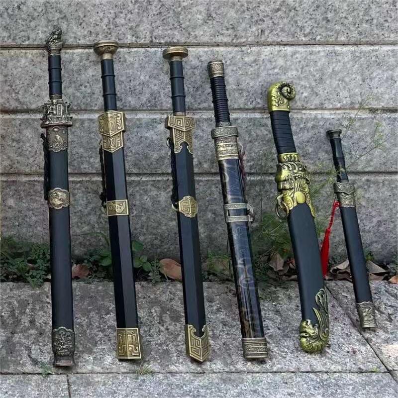 A variety of classical Chinese sword metal weapons interior decoration ornaments antique sword unbladed tourism commemorative gifts