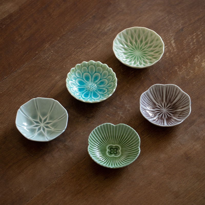 Official Genuine Japanese Imported Mino Ware Ice Crack Pattern Small Fresh-Style Saucer, Light Luxury High-End Dipping Sauce Dish, Soy Sauce Dish