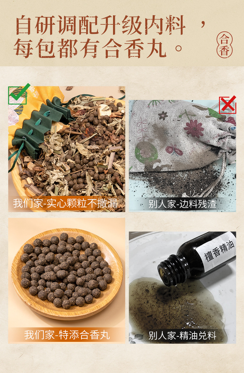 Herbal Sachet Aromatic Bag Mugwort Lemongrass Fragrance 80g Refreshing Hanging Pouch specifications